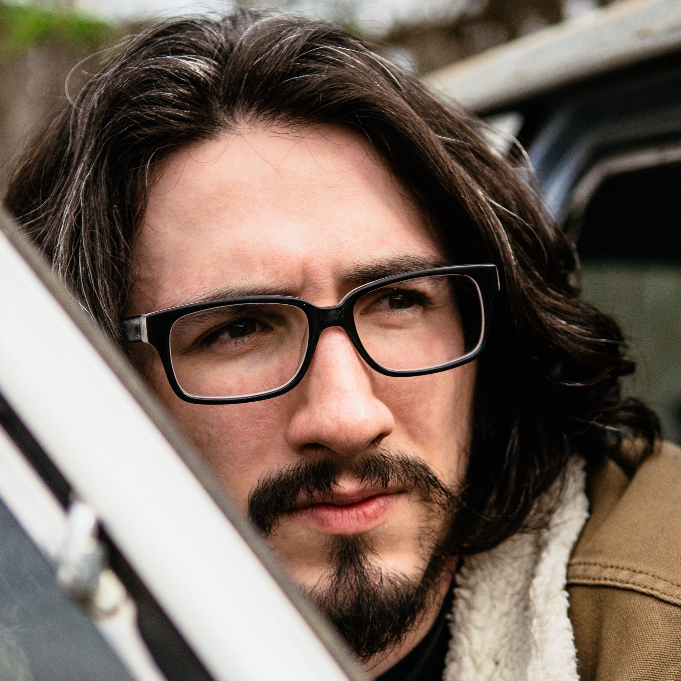 Braiden Letsinger (HTX Phototgrapher) Close Up Portrait O'Douds Blood Orange + Bay Mustache Wax