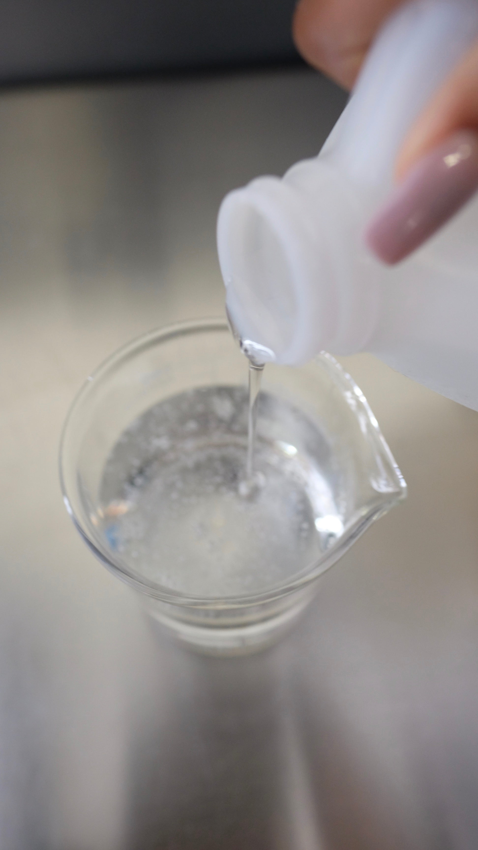 Vegetable Glycerin pouring.