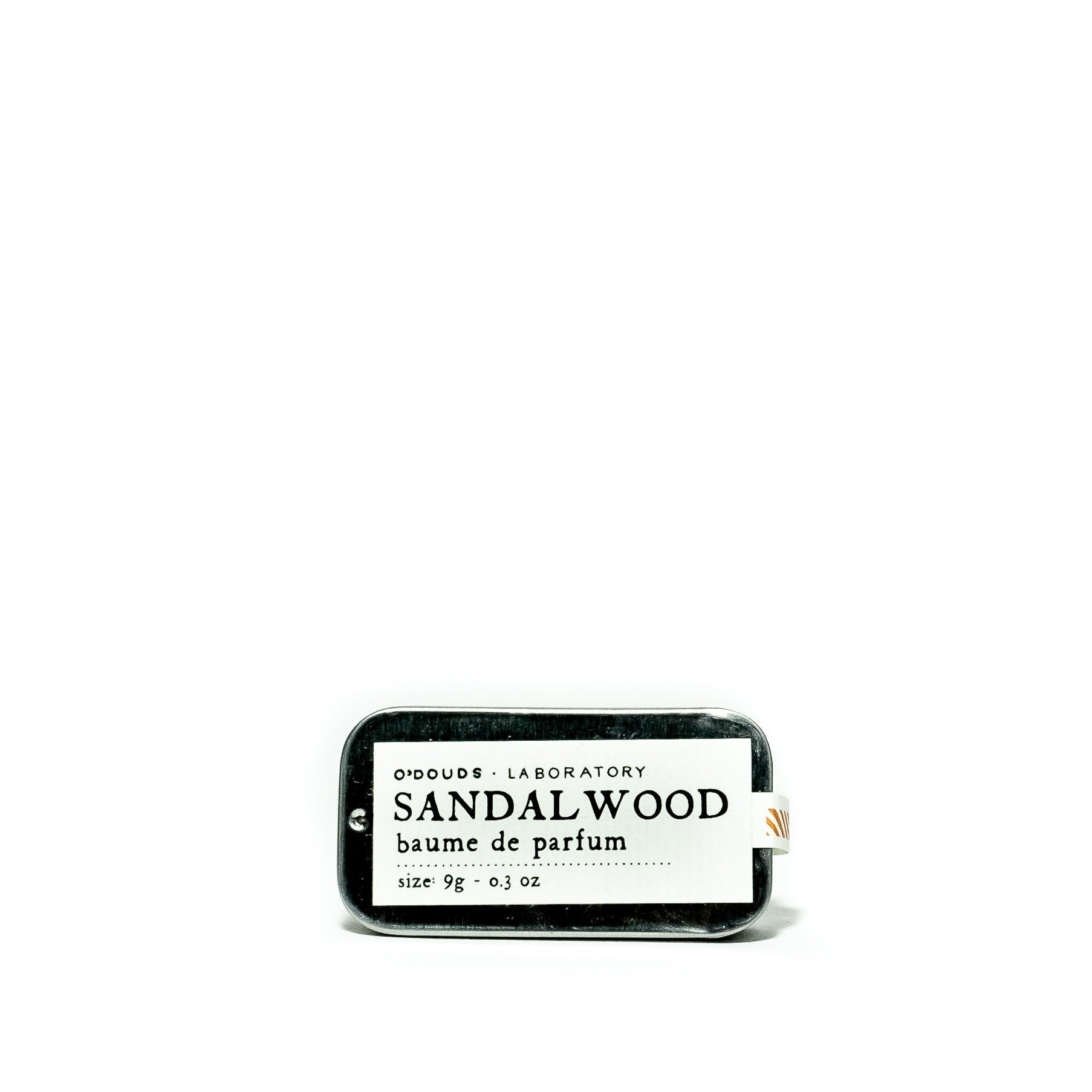 Sandalwood Baume De Parfum tin can white background