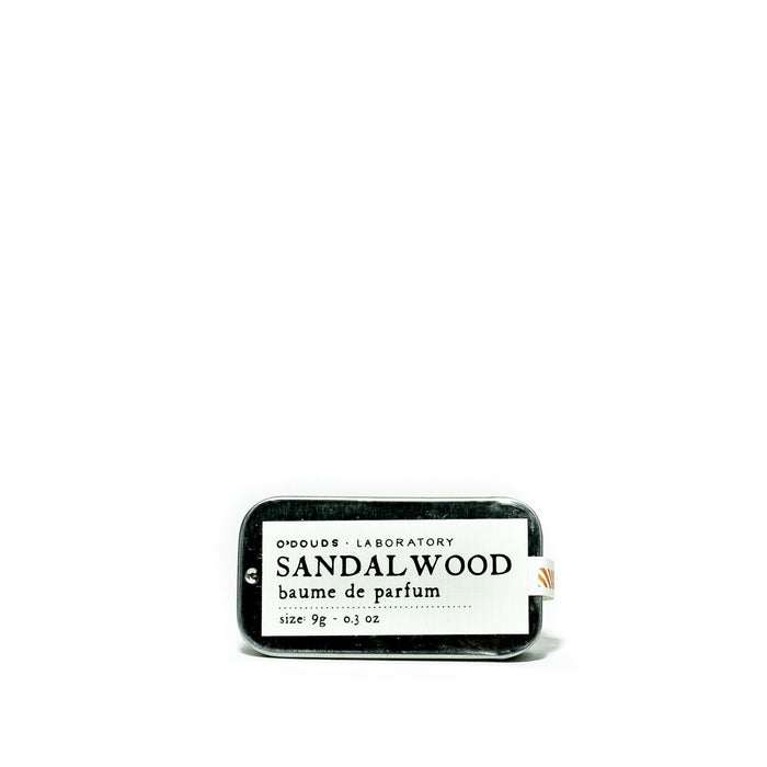 Sandalwood Baume De Parfum tin can white background