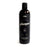 Lavender and peppermint scented charcoal shampoo in black bottle on white background